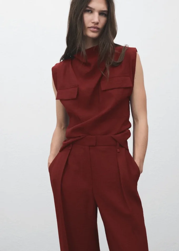 Pantaloni dritti con piega Pantaloni dritti con piega