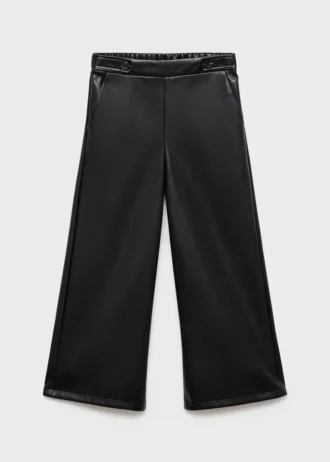 Pantaloni dritti effetto pelle