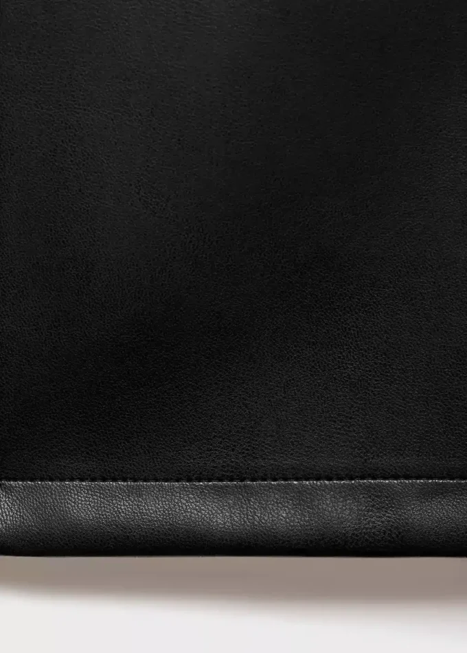 Pantaloni dritti effetto pelle