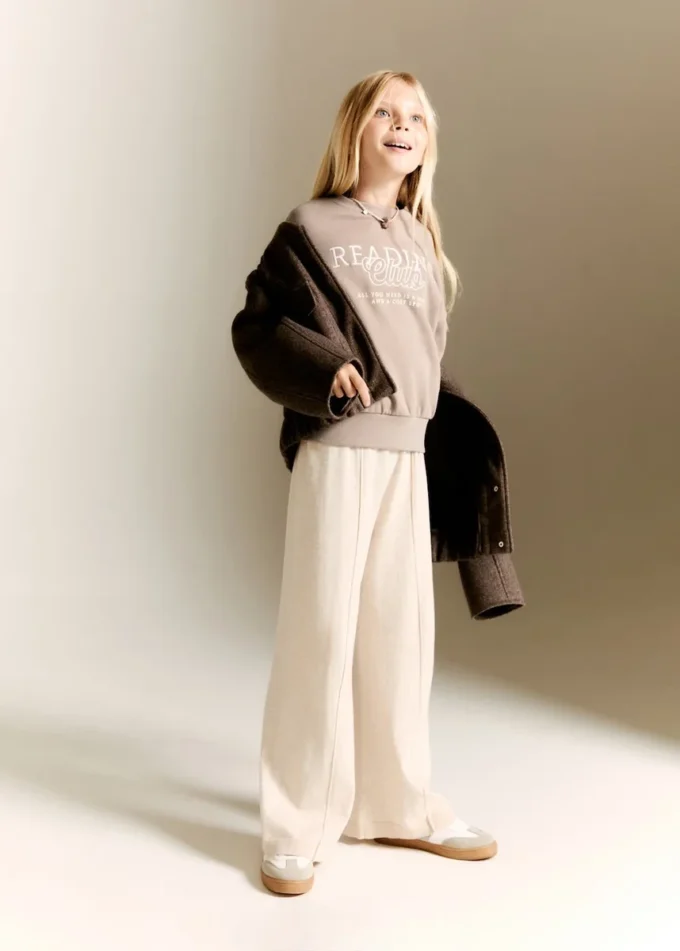 Pantaloni dritti in cotone Pantaloni dritti in cotone