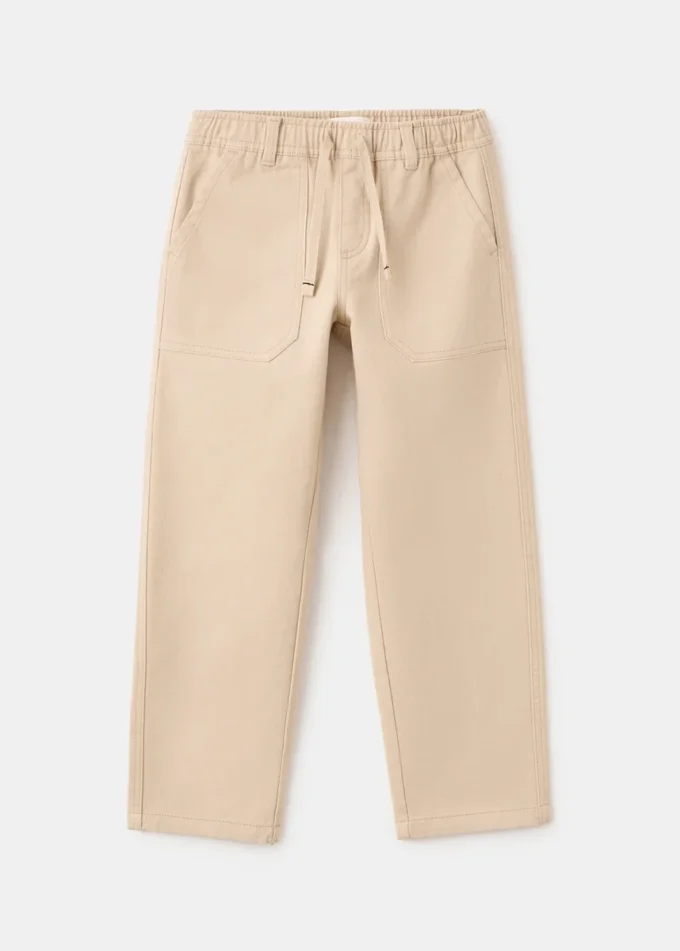 Pantaloni dritti in cotone Pantaloni dritti in cotone