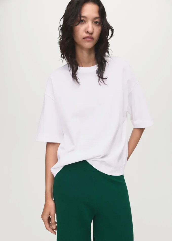 Pantaloni dritti in maglia fine Pantaloni dritti in maglia fine