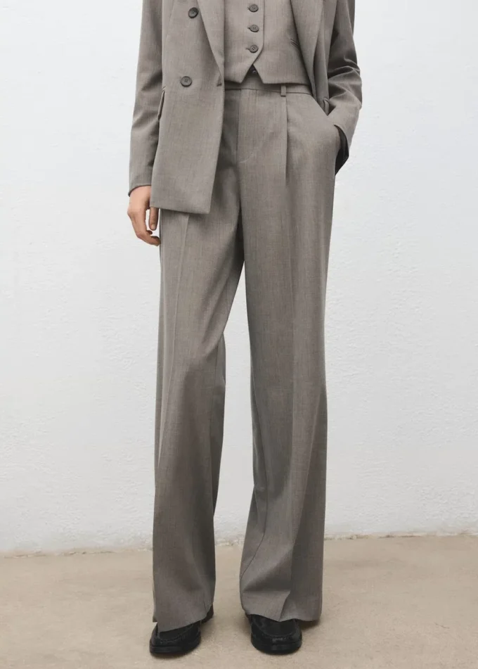 Pantaloni dritti in misto lana Pantaloni dritti in misto lana