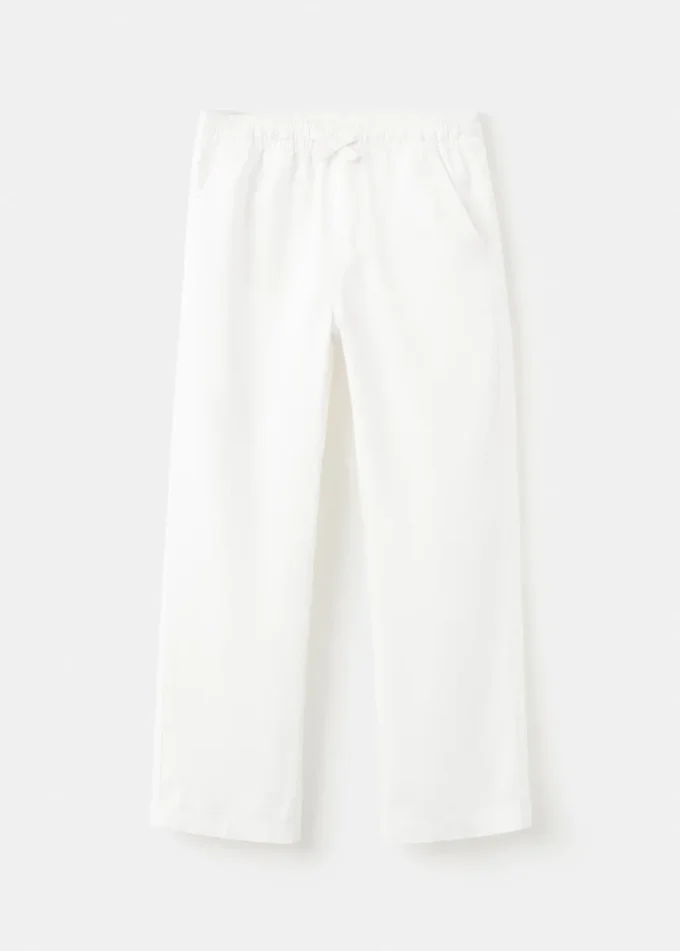 Pantaloni dritti in misto lino Pantaloni dritti in misto lino