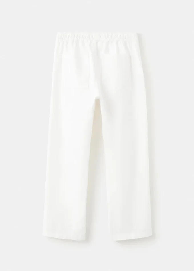 Pantaloni dritti in misto lino Pantaloni dritti in misto lino