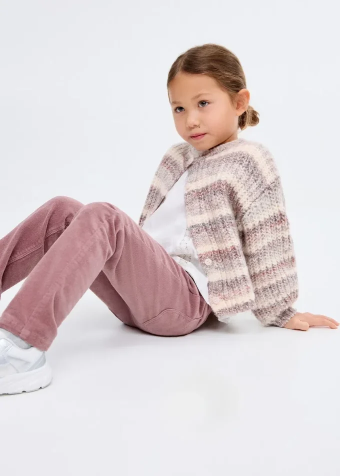 Pantaloni dritti in velluto a coste