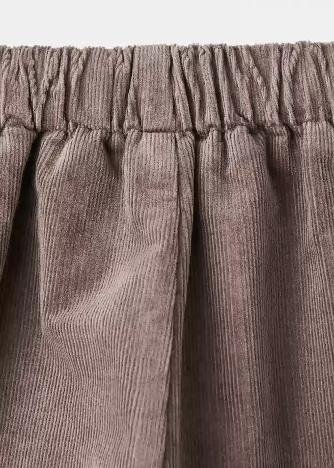 Pantaloni gonna in velluto a coste