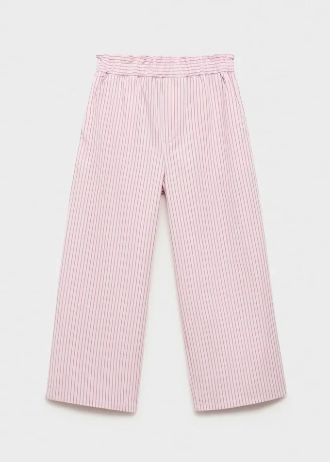 Pantaloni in cotone a righe Pantaloni in cotone a righe