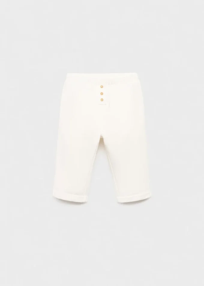 Pantaloni in cotone con bottoni Pantaloni in cotone con bottoni