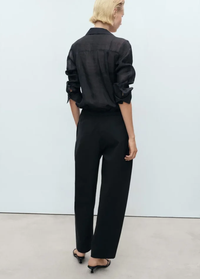 Pantaloni in cotone con elastico in vita Pantaloni in cotone con elastico in vita