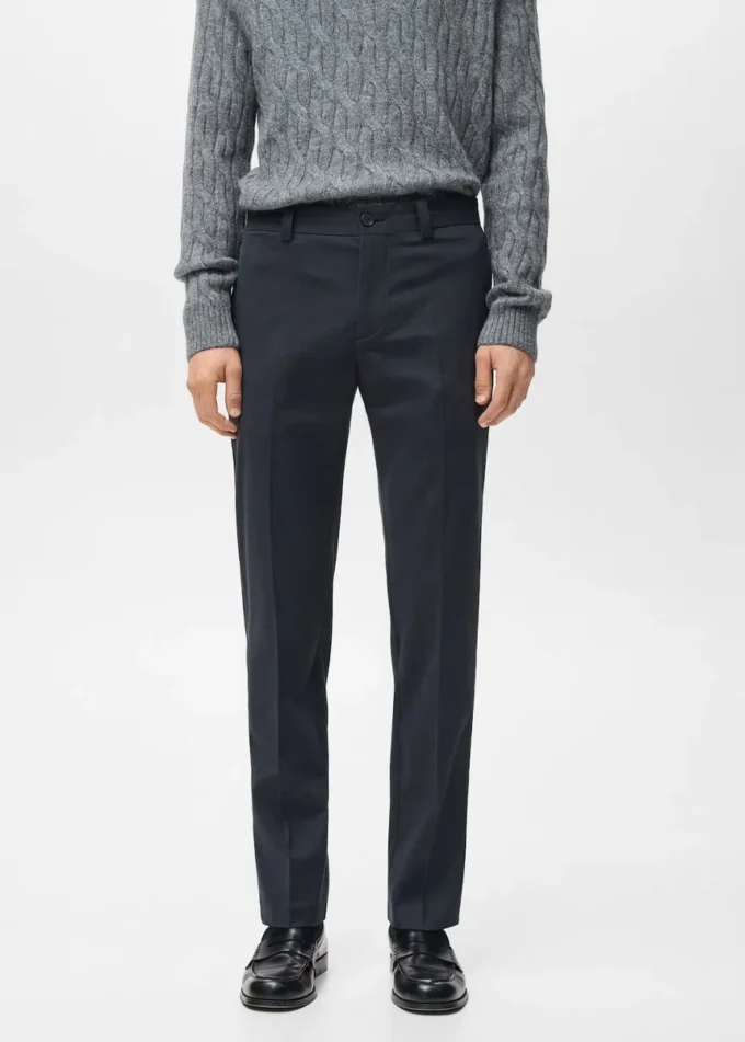 Pantaloni in cotone dalla vestibilità regolare Pantaloni in cotone dalla vestibilità regolare