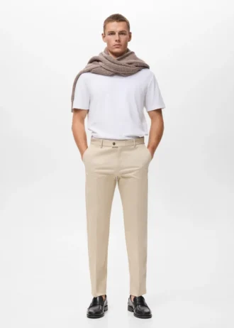 Pantaloni in cotone dalla vestibilità regolare