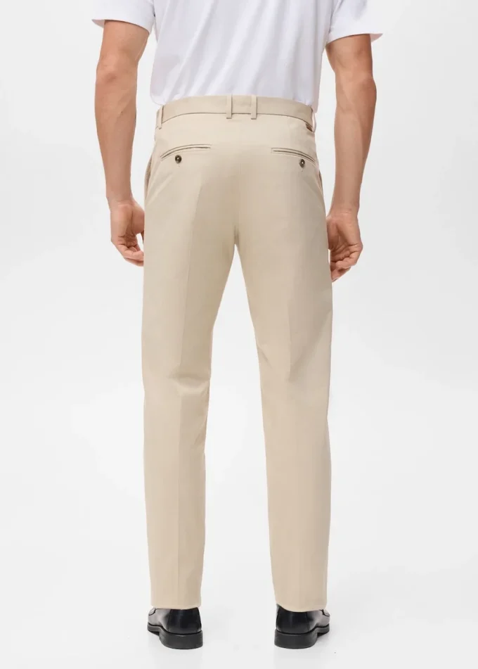 Pantaloni in cotone dalla vestibilità regolare Pantaloni in cotone dalla vestibilità regolare