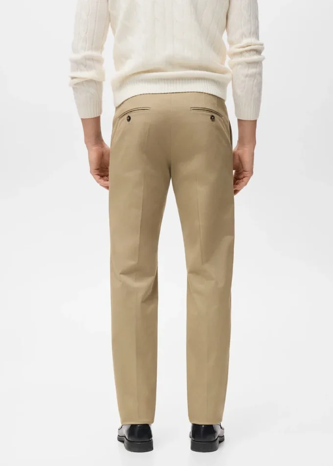 Pantaloni in cotone dalla vestibilità regolare Pantaloni in cotone dalla vestibilità regolare