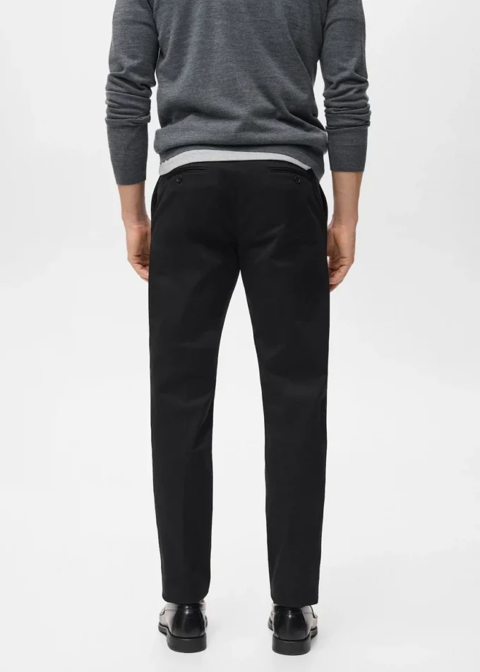 Pantaloni in cotone dalla vestibilità regolare Pantaloni in cotone dalla vestibilità regolare