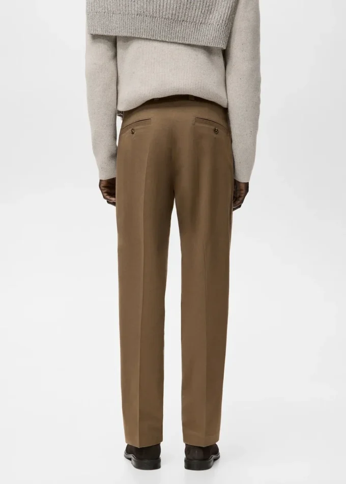 Pantaloni in cotone dalla vestibilità regolare Pantaloni in cotone dalla vestibilità regolare