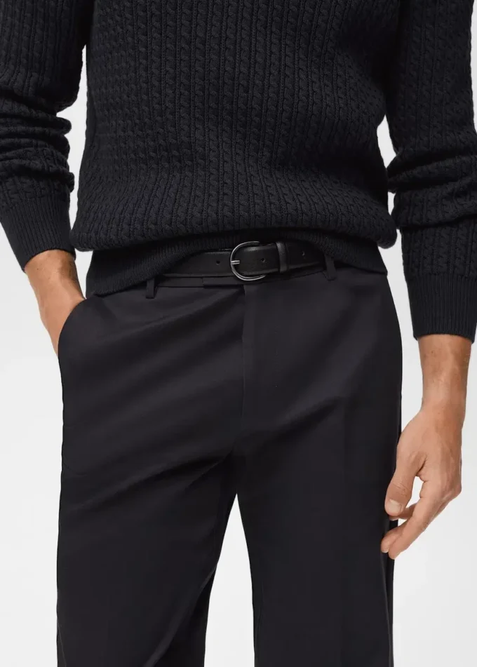 Pantaloni in cotone dalla vestibilità regolare Pantaloni in cotone dalla vestibilità regolare