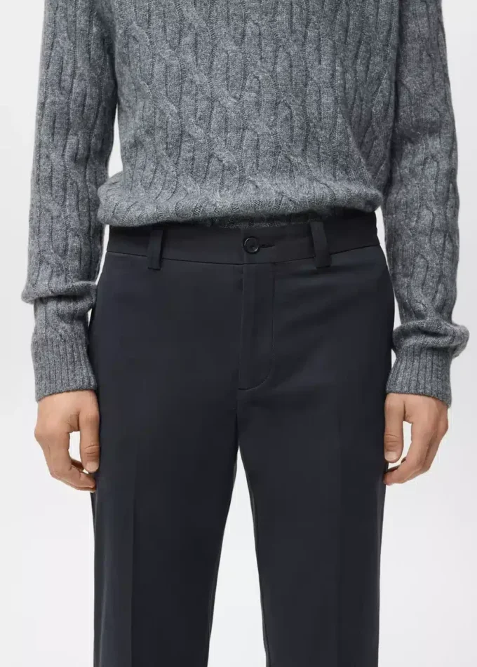 Pantaloni in cotone dalla vestibilità regolare Pantaloni in cotone dalla vestibilità regolare