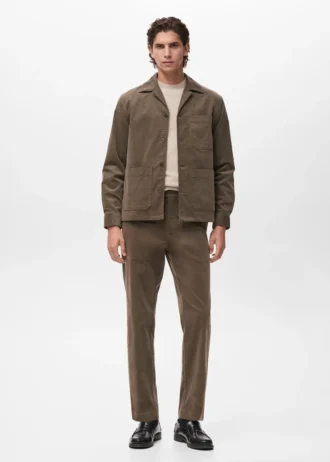 Pantaloni in cotone velluto a coste vestibilità regolare