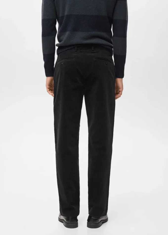 Pantaloni in cotone velluto a coste vestibilità regolare Pantaloni in cotone velluto a coste vestibilità regolare