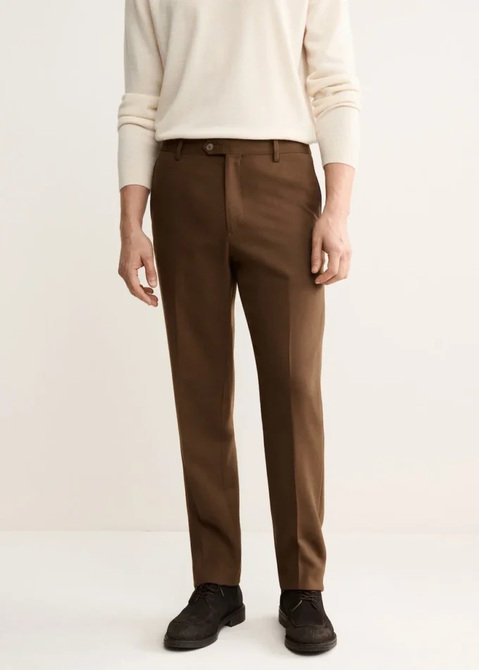 Pantaloni in flanella di lana italiana Pantaloni in flanella di lana italiana