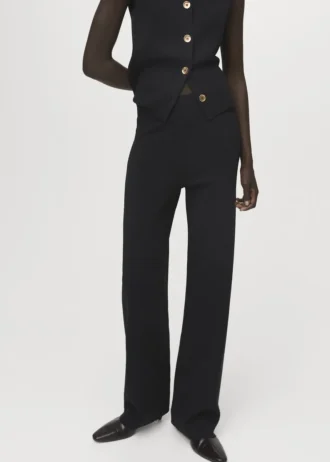 Pantaloni in maglia con elastico in vita