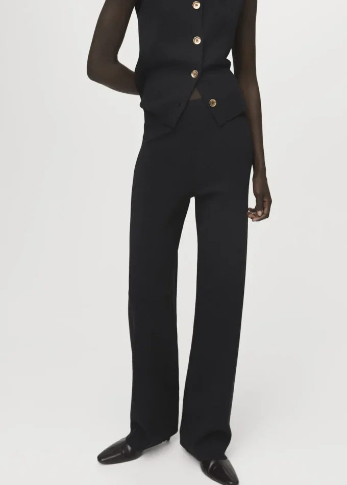 Pantaloni in maglia con elastico in vita Pantaloni in maglia con elastico in vita