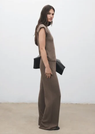 Pantaloni in maglia con elastico in vita