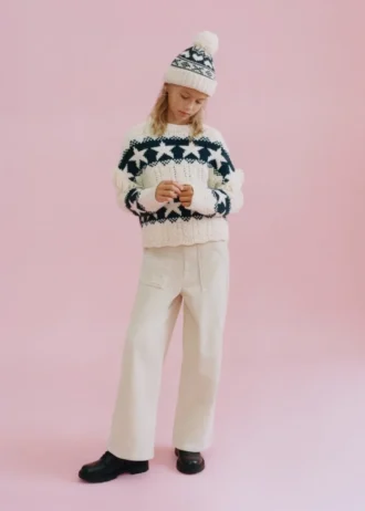 Pantaloni in velluto a coste a gamba larga