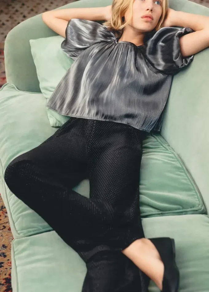 Pantaloni in velluto lurex Pantaloni in velluto lurex