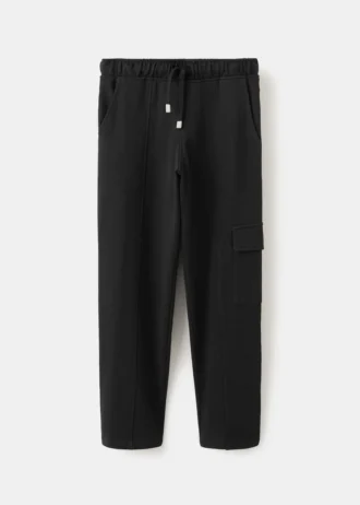 Pantaloni jogging cargo in cotone