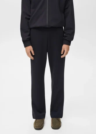 Pantaloni jogging in cotone con elastico in vita