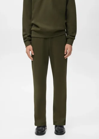 Pantaloni jogging in cotone con elastico in vita