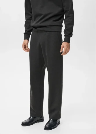 Pantaloni jogging in cotone con elastico in vita