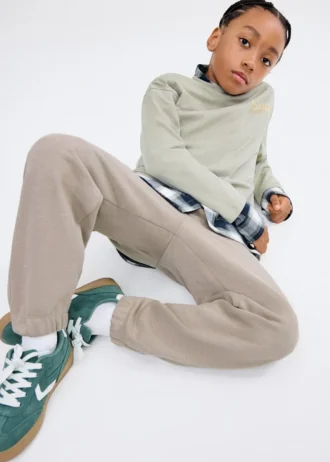 Pantaloni jogging in cotone con elastico in vita