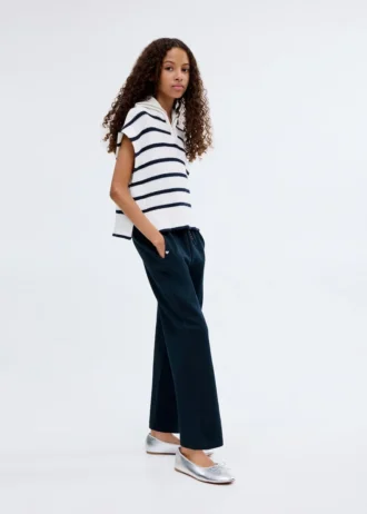 Pantaloni jogging in cotone con elastico in vita