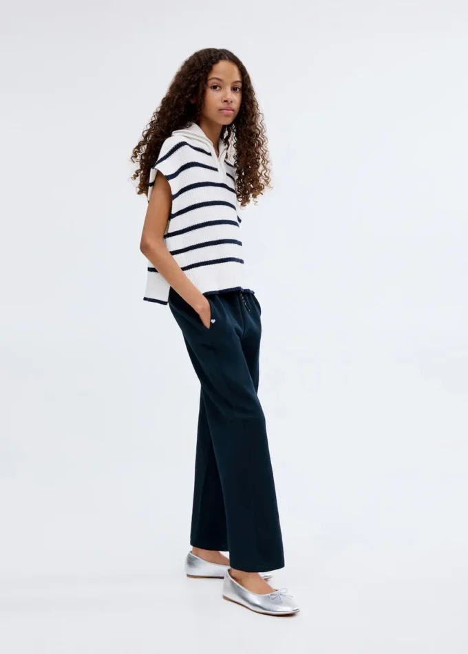 Pantaloni jogging in cotone con elastico in vita Pantaloni jogging in cotone con elastico in vita