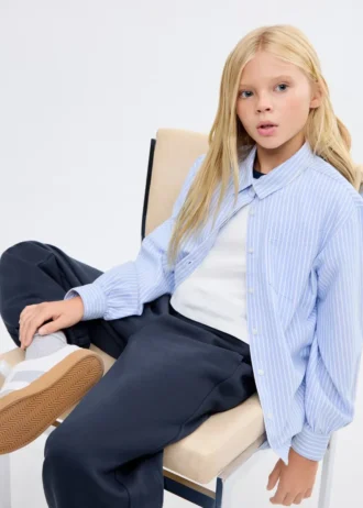 Pantaloni jogging in cotone con elastico in vita