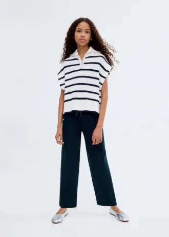 Pantaloni jogging in cotone con elastico in vita