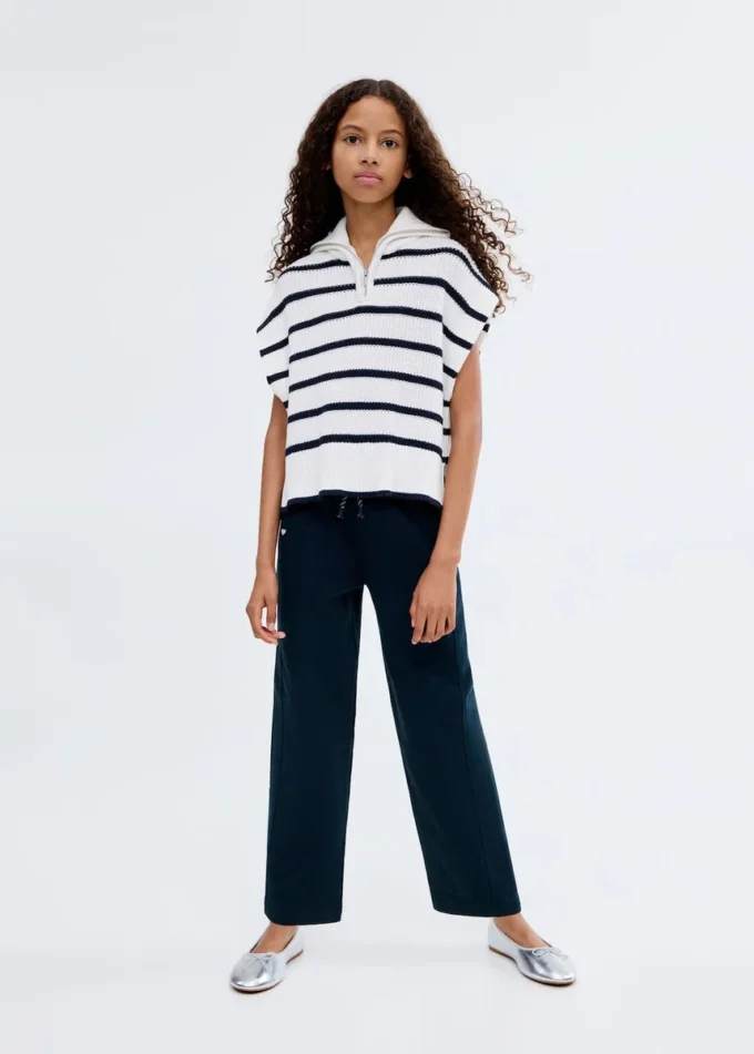 Pantaloni jogging in cotone con elastico in vita Pantaloni jogging in cotone con elastico in vita