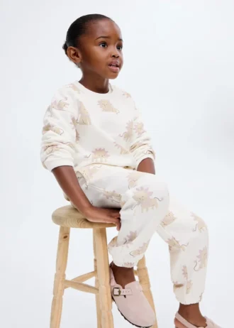 Pantaloni jogging in cotone stampato