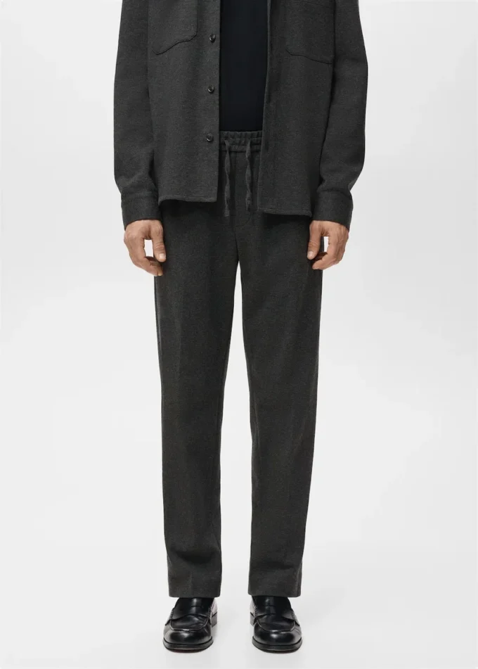 Pantaloni jogging in flanella con coulisse Pantaloni jogging in flanella con coulisse