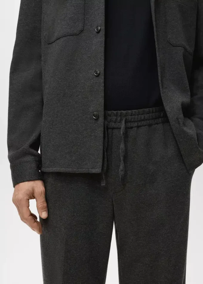 Pantaloni jogging in flanella con coulisse Pantaloni jogging in flanella con coulisse