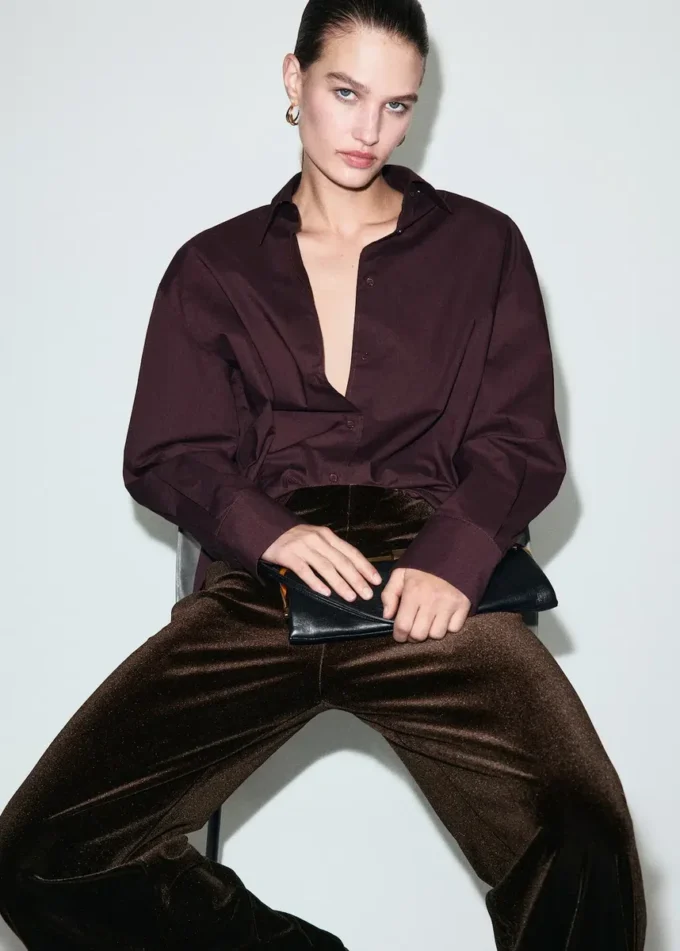 Pantaloni larghi in velluto Pantaloni larghi in velluto