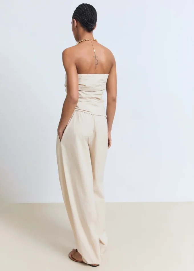 Pantaloni paperbag in cotone Pantaloni paperbag in cotone