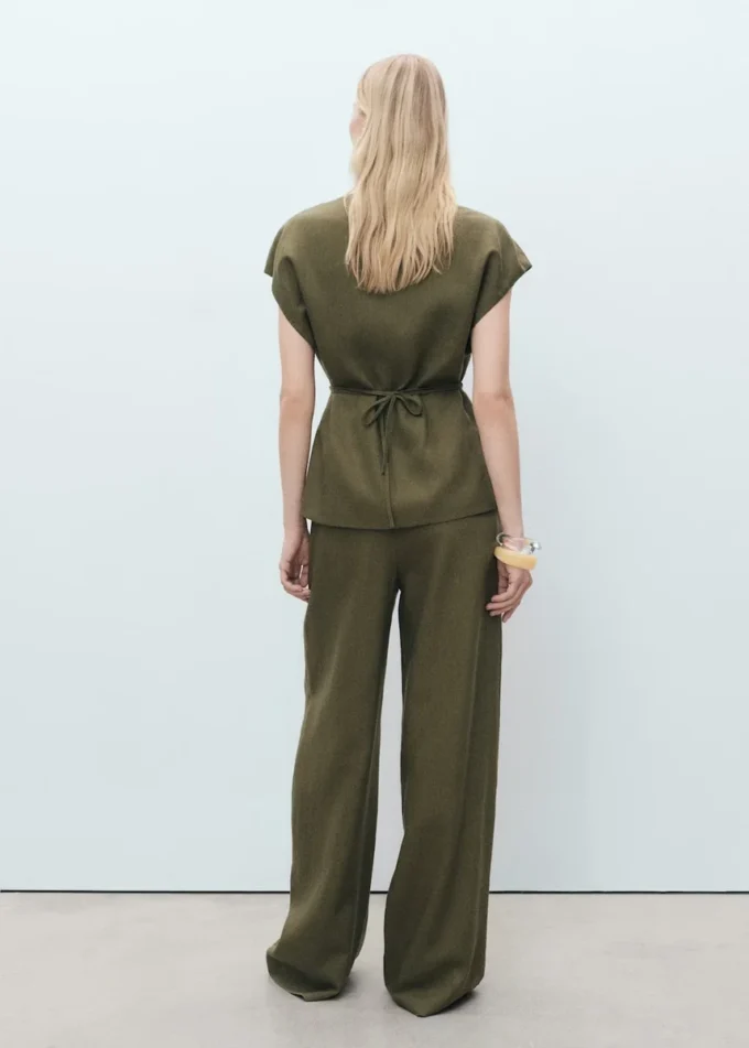 Pantaloni plissettati in misto lino Pantaloni plissettati in misto lino