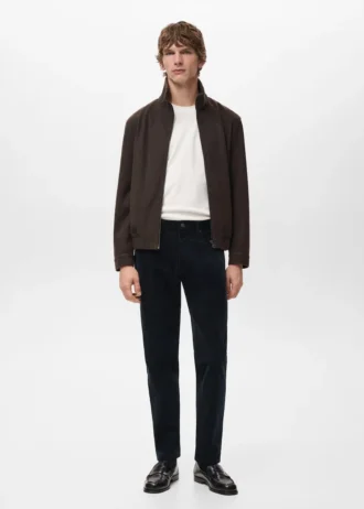 Pantaloni regular fit in velluto a coste