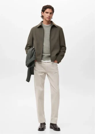 Pantaloni regular fit in velluto a coste