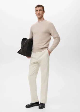 Pantaloni regular fit in velluto a coste