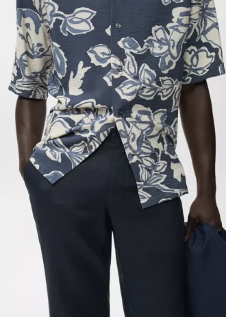 Pantaloni slim fit 100% lino